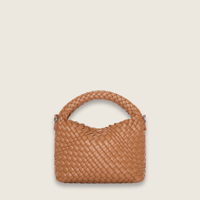 weave handbag ( cognac )