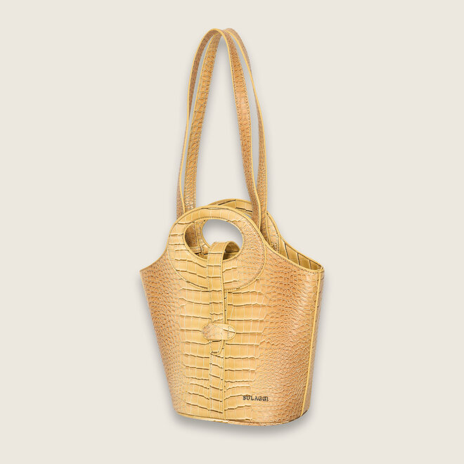 Croc handbag ( olive-colored )