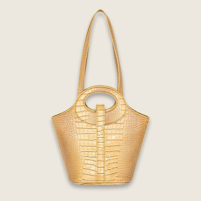 Croc handbag ( olive-colored )