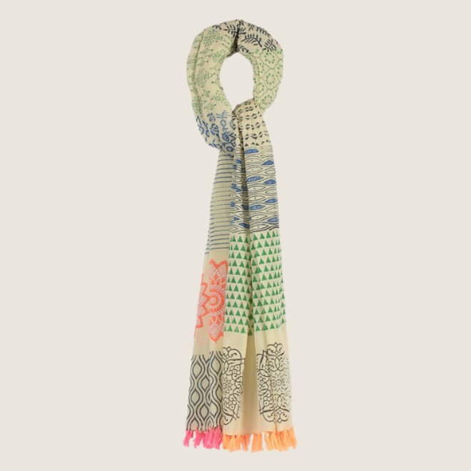 Block print shawl (multi)