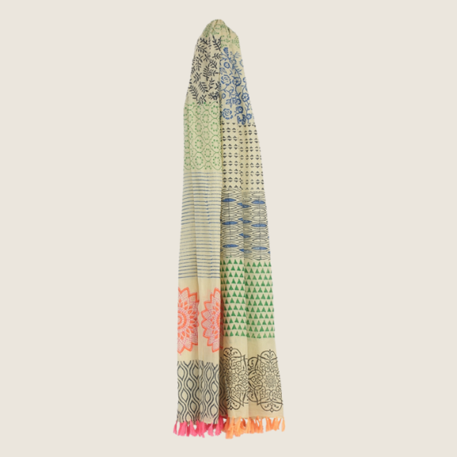 Block print shawl (multi)