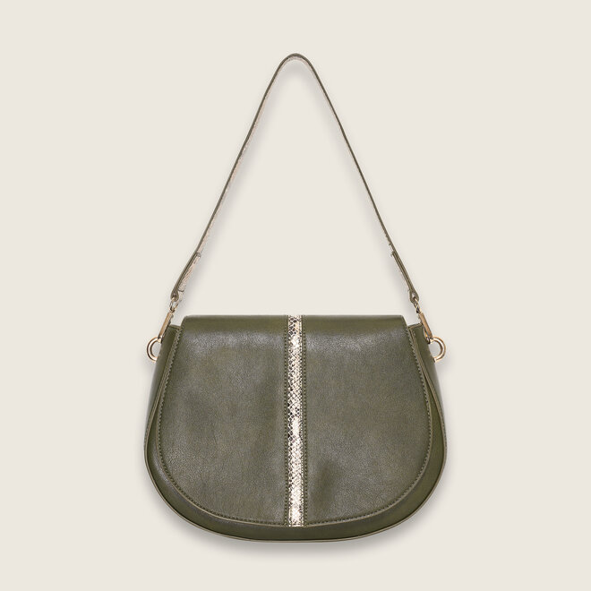 Snake shoulderbag ( khaki )