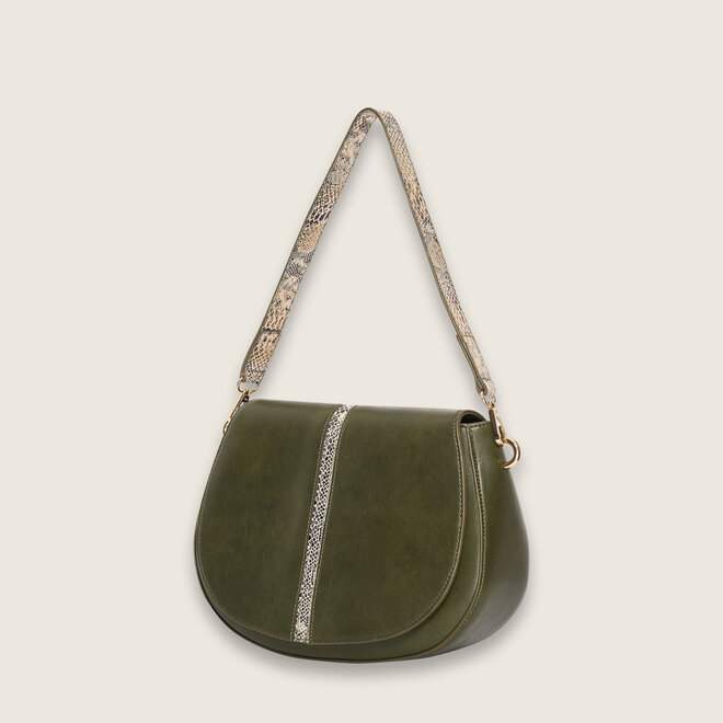 Snake shoulderbag ( khaki )