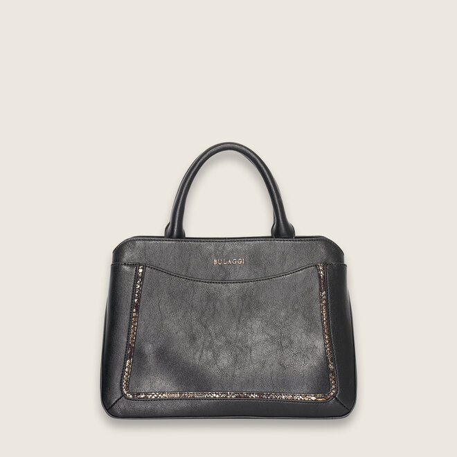 Snake handbag ( black )