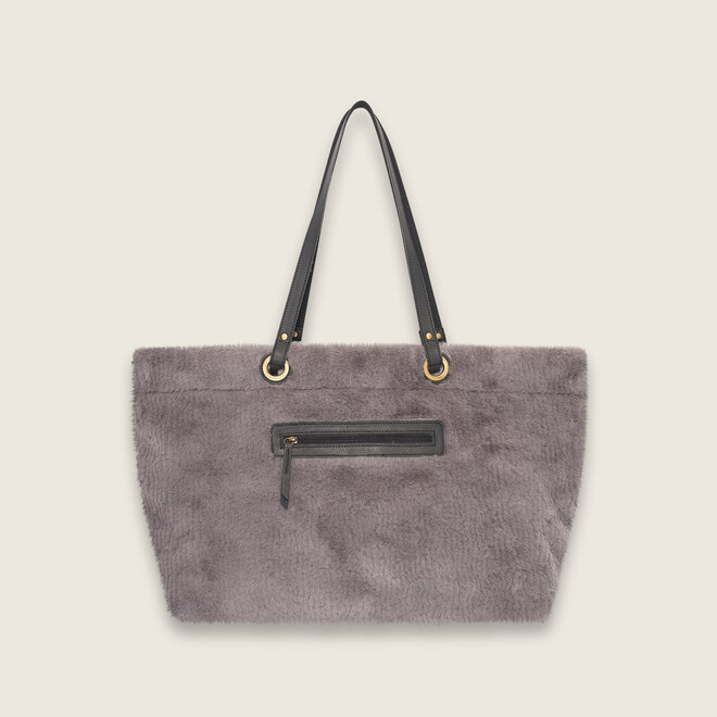 Sunny Faux fur shopper ( light grey )