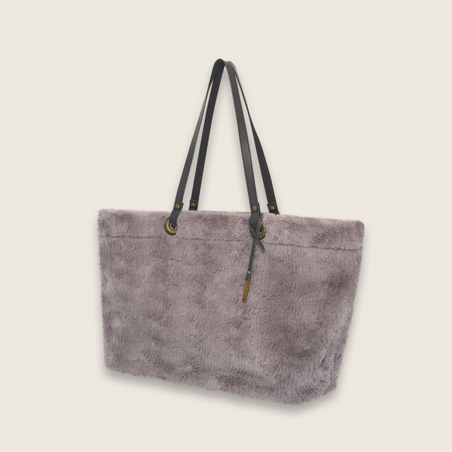 Sunny Faux fur shopper ( licht grijze )