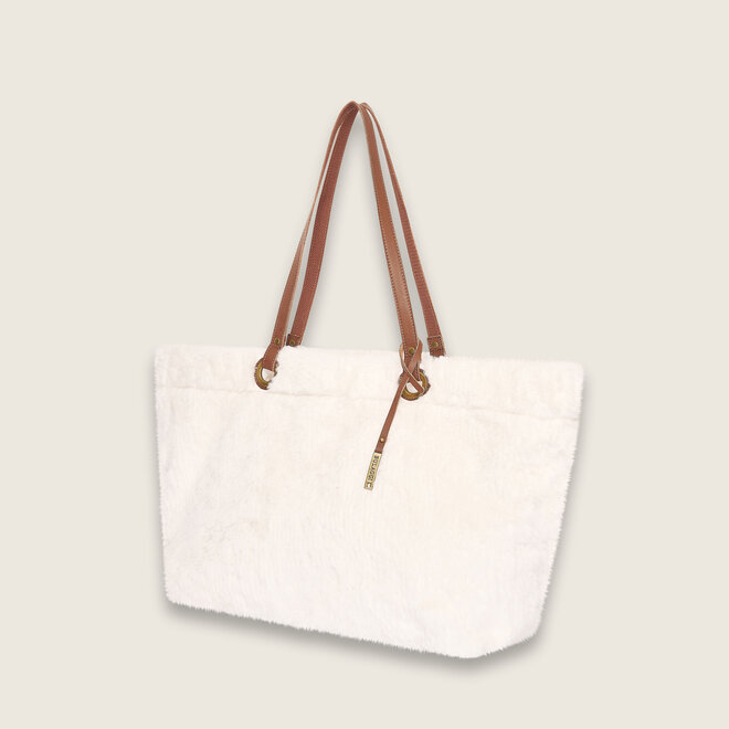 Sunny Faux fur shopper ( creme )