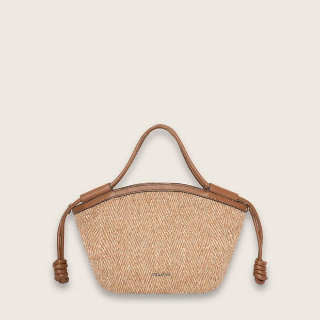 Herringbone shopper ( cognac )