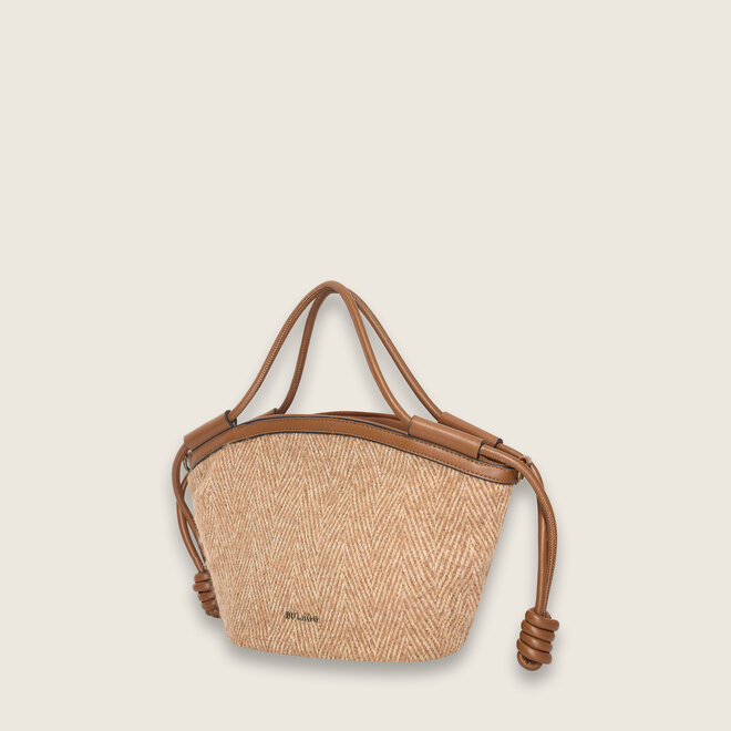Herringbone shopper ( cognac )