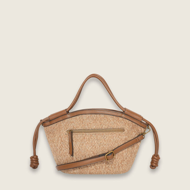 Herringbone shopper ( cognac )