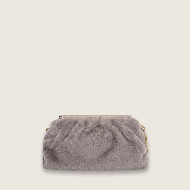 Faux fur crossover ( light grey )