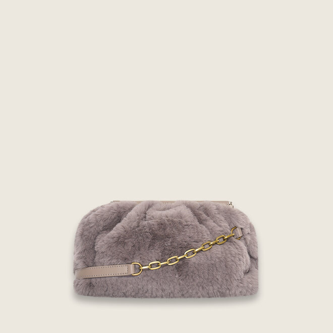 Faux fur crossover ( licht grijze )
