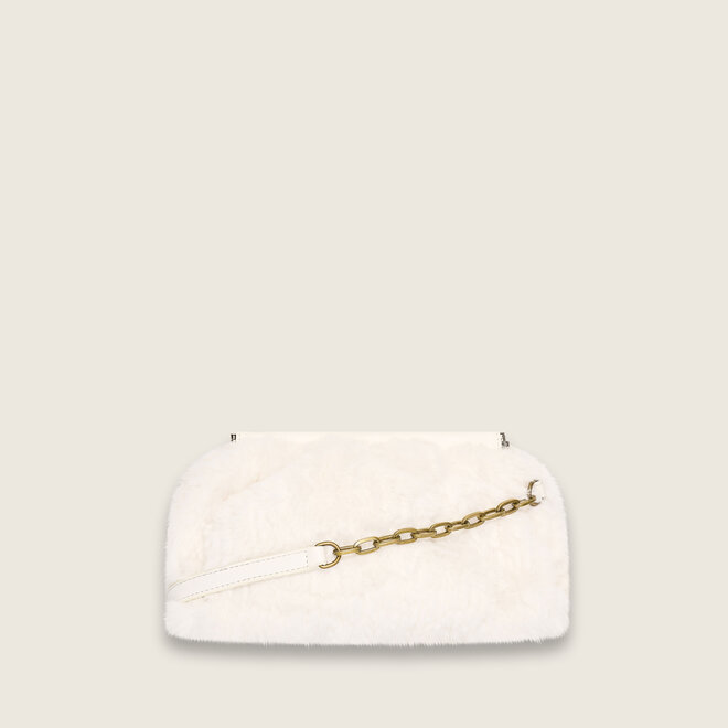 Faux fur crossover ( creme )