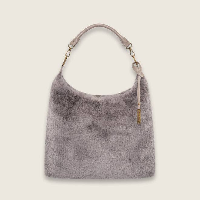 Faux fur hobo ( licht grijze )