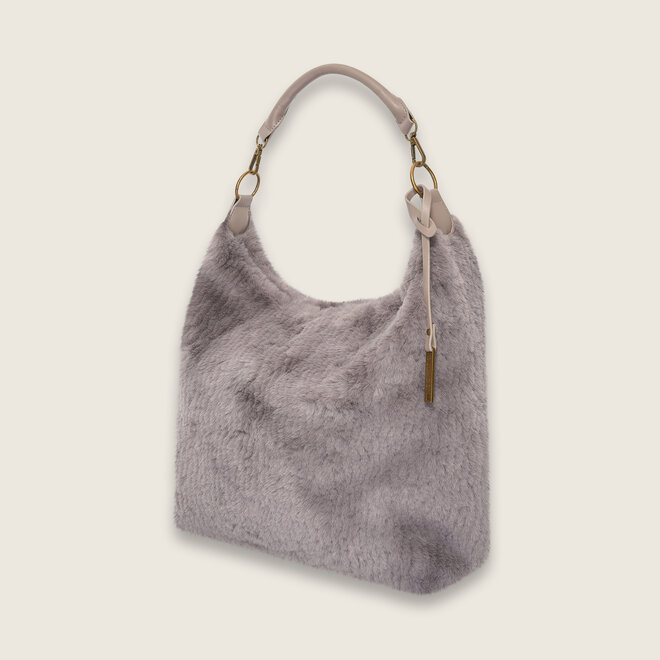 Faux fur hobo ( licht grijze )
