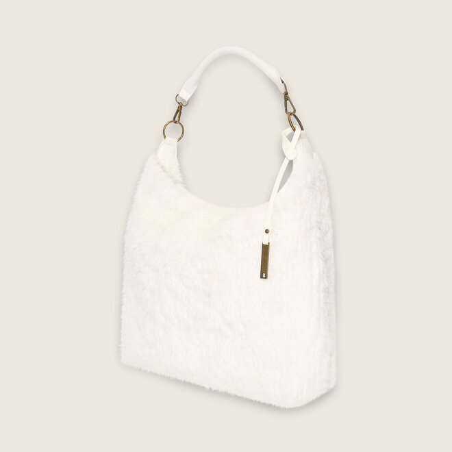 Faux fur hobo ( creme kleurige )