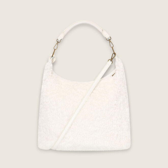 Faux fur hobo ( creme kleurige )