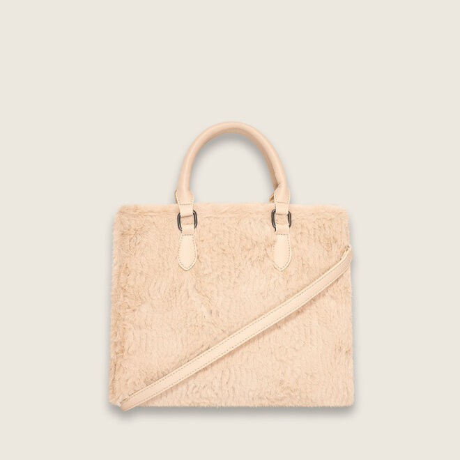 Faux fur shopper ( champagne )