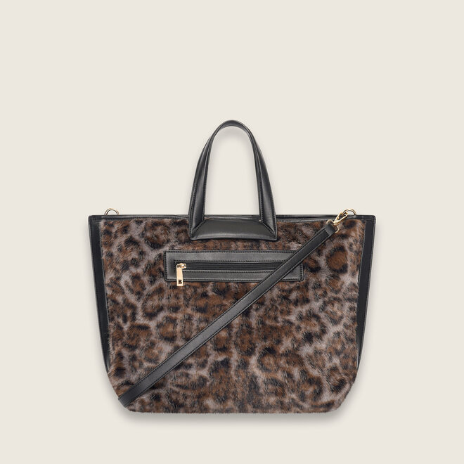 Leo fur shopper ( licht grijze )