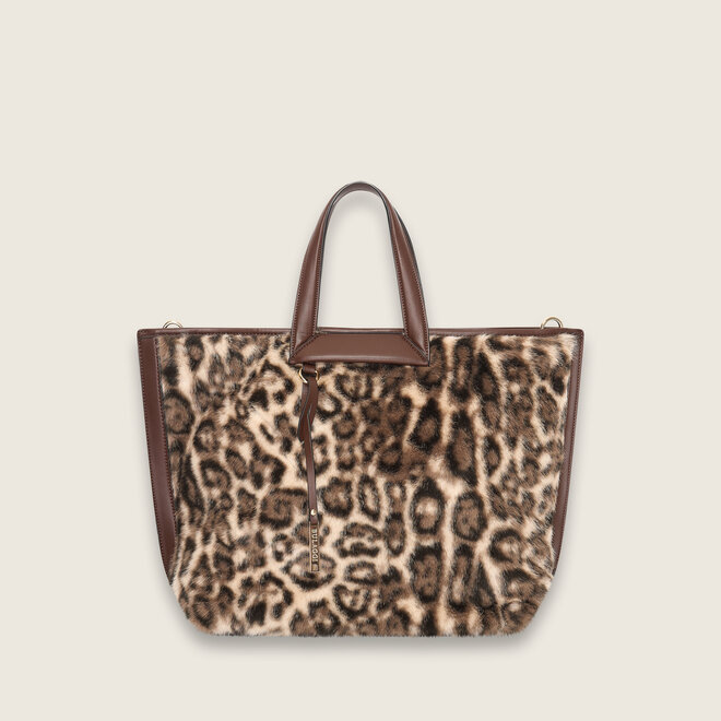 Leo fur shopper ( creme kleurige )