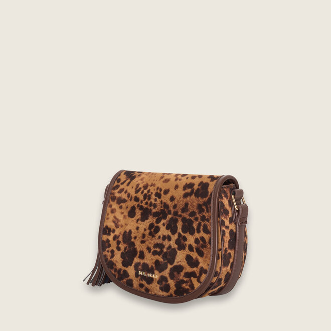 Leopard saddle bag ( cognac )