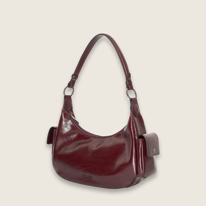 Crinkle hobo ( bordeaux kleurige )