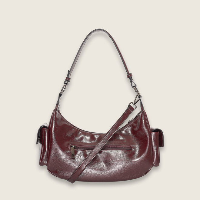Crinkle hobo ( bordeaux )