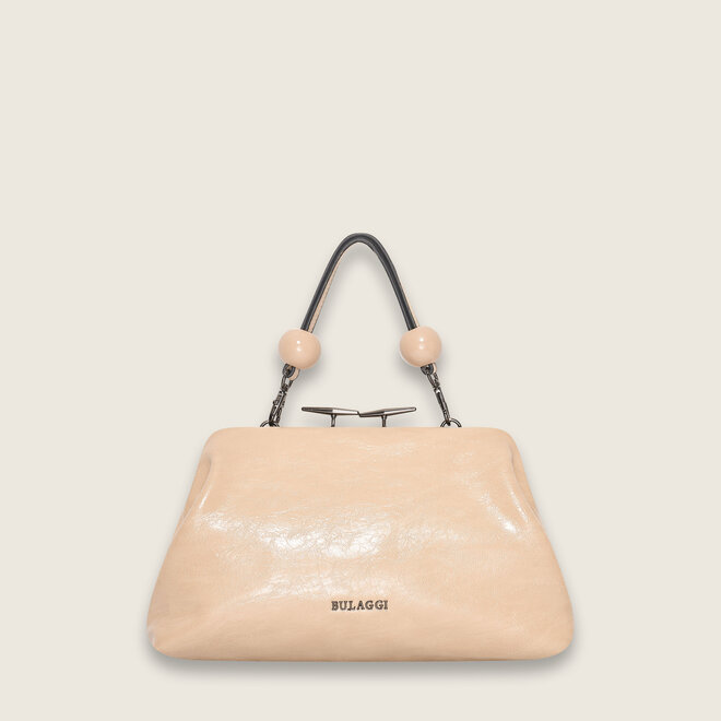 Crinkle frame tas ( creme kleurige )