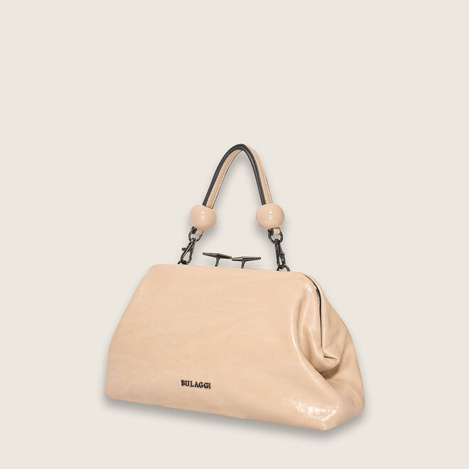 Crinkle frame tas ( creme kleurige )