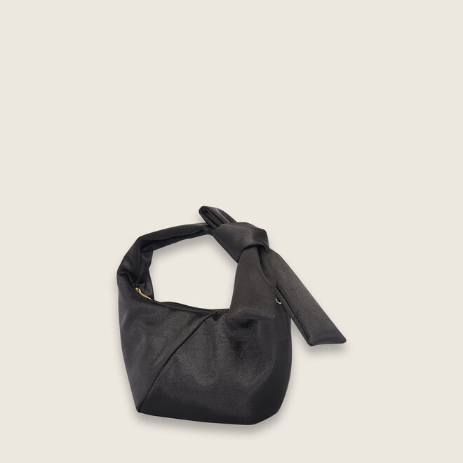 satin hobo ( black )