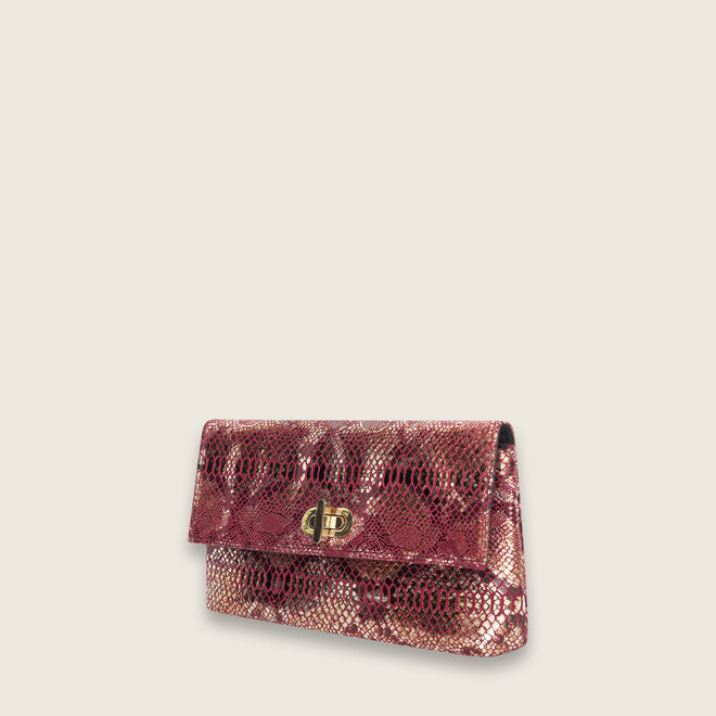 Snake clutch ( bordeaux kleurige )