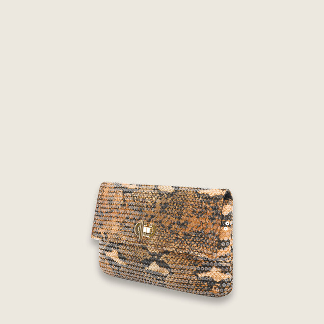 Reptile clutch ( cognac kleurige )