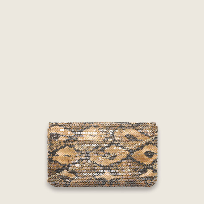 Reptile clutch ( cognac kleurige )