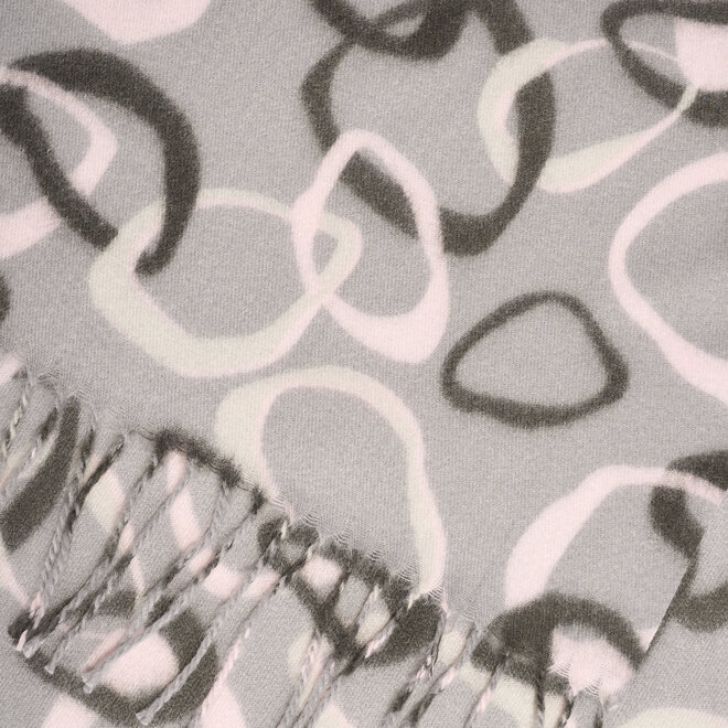 Circles shawl ( gray )