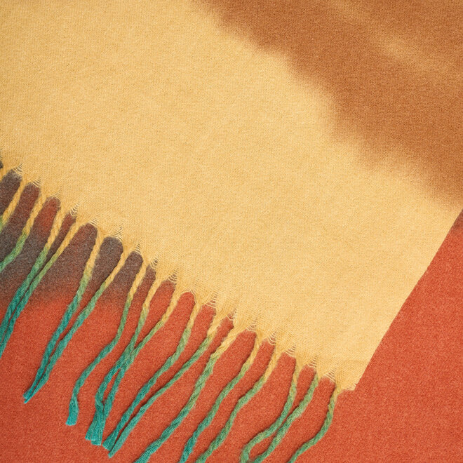 Degrade shawl ( blue/orange )