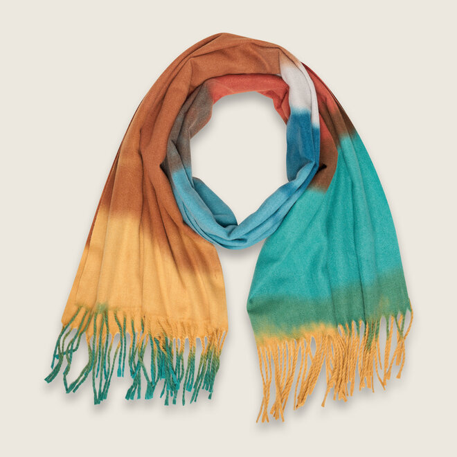 Degrade shawl ( blue/orange )