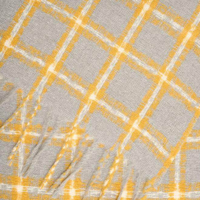 Geruite shawl ( grijs mele )