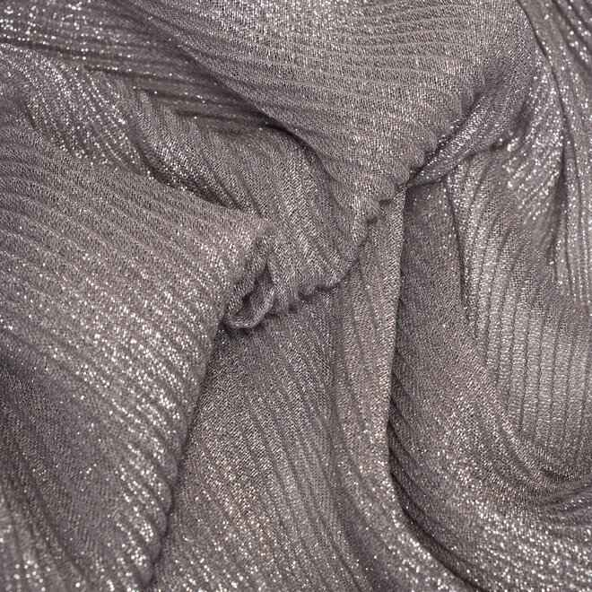 Plisse shawl ( dark grey )