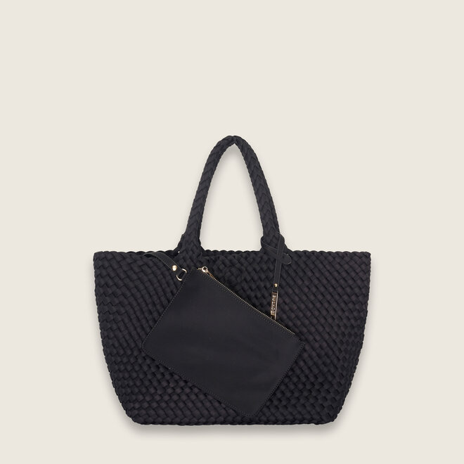 Neopreen woven shopper S ( zwarte )