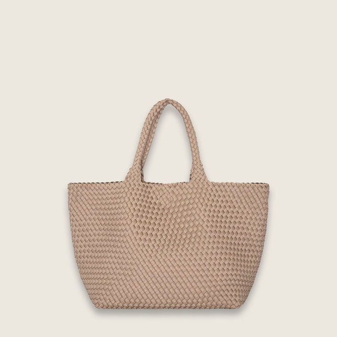 Neopreen woven shopper S ( taupe )