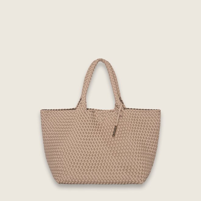Neopreen woven shopper L ( taupe )
