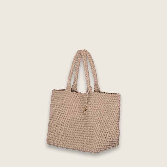 Neopreen woven shopper L ( taupe )