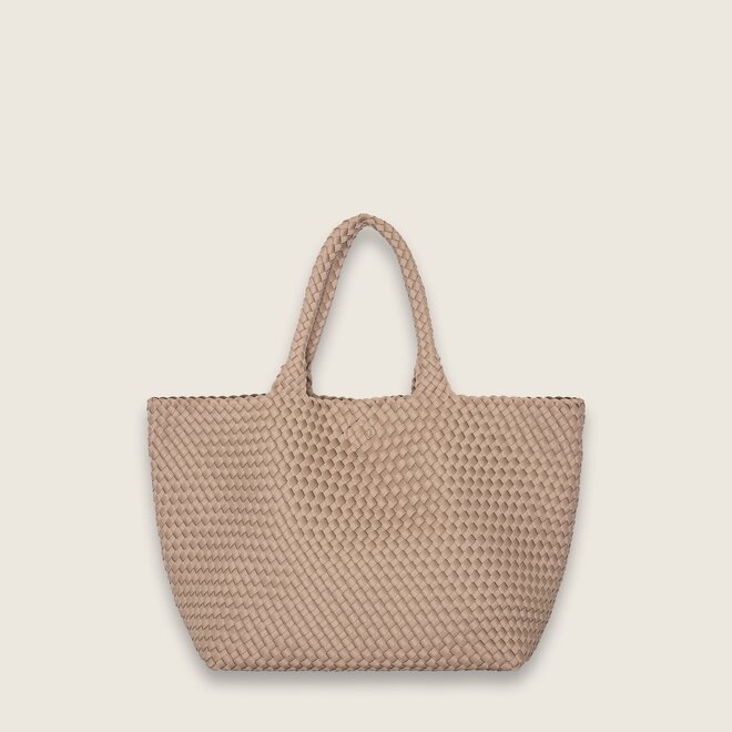 Neopreen woven shopper L ( taupe )