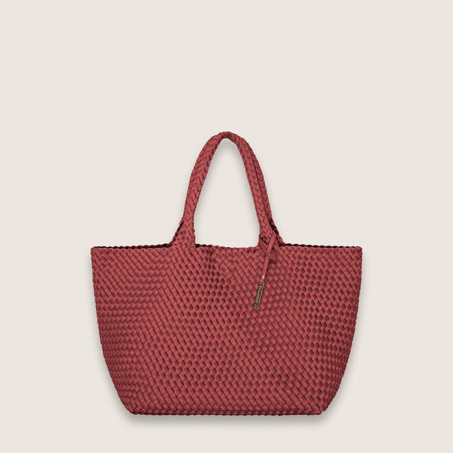 Neopreen woven shopper L ( bordeaux )