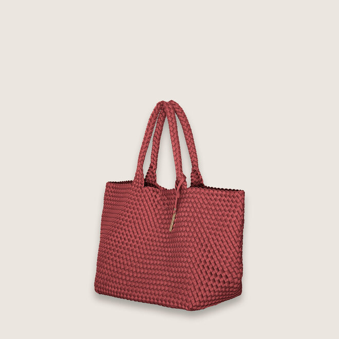Neopreen woven shopper L ( bordeaux )