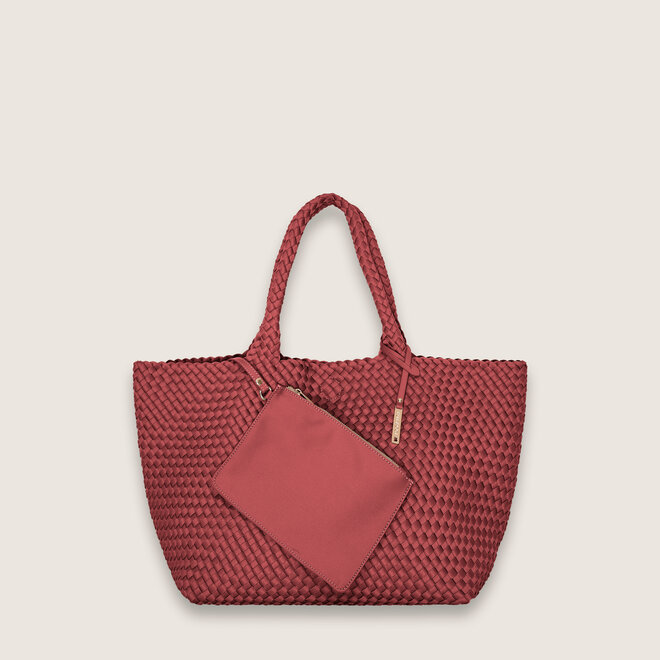 Neopreen woven shopper L ( bordeaux )