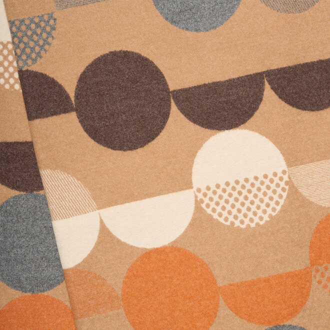 Halve dots shawl ( camel )