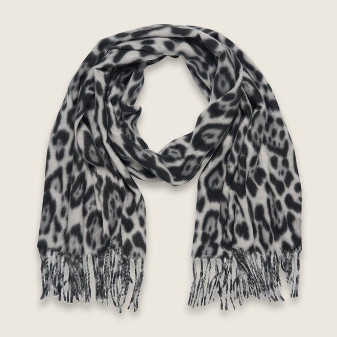 Panterprint shawl ( grijs )