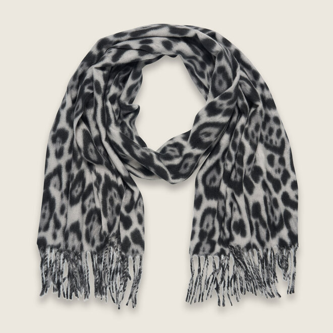 Panther print shawl ( gray )