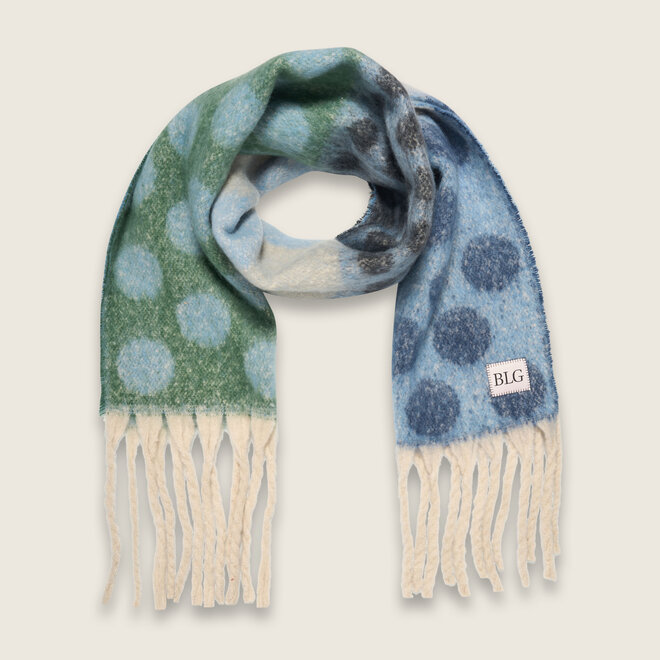 Boucle shawl ( groen/blauw )